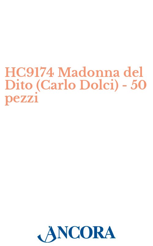 HC9174 Madonna del Dito (Carlo Dolci) - 50 pezzi