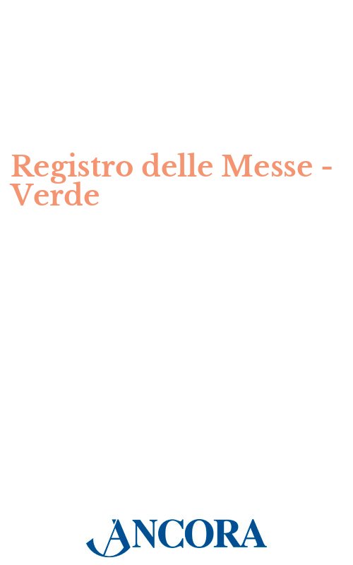 Registro delle Messe - Verde