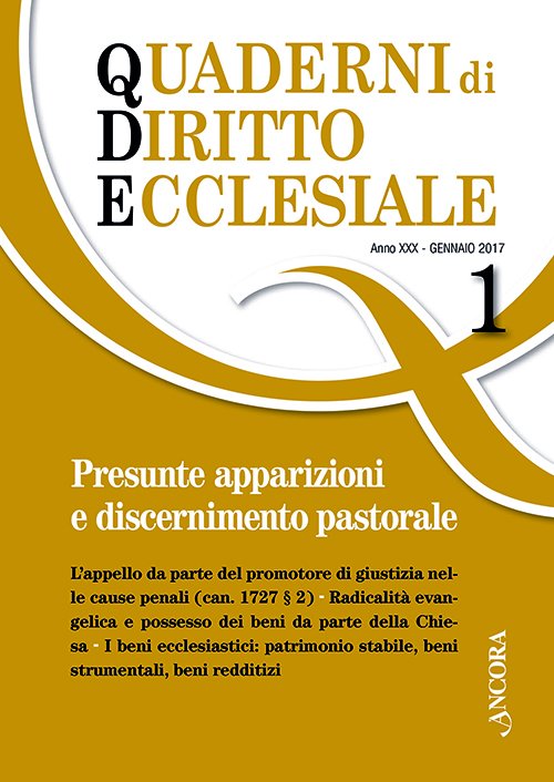 Quaderni di diritto ecclesiale 1/2017