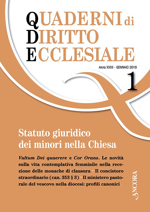 Quaderni di diritto ecclesiale 1/2019