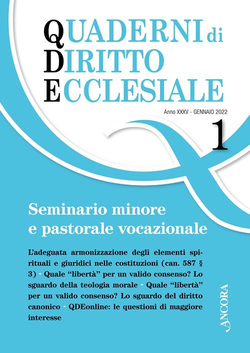 Quaderni di diritto ecclesiale 1/2022