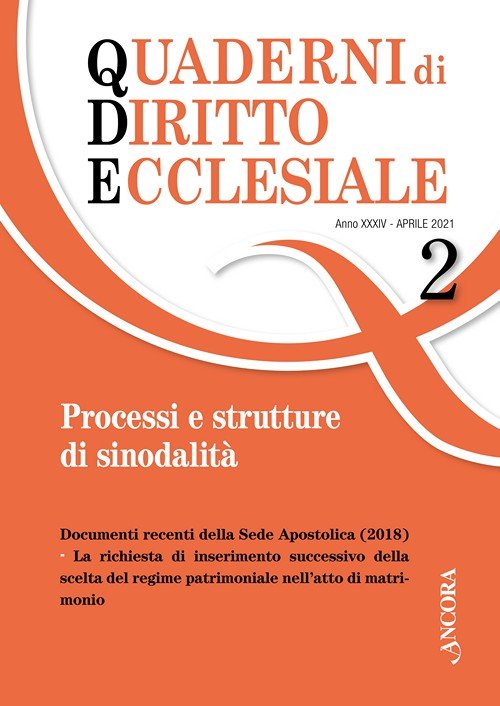 Quaderni di diritto ecclesiale 2/2021