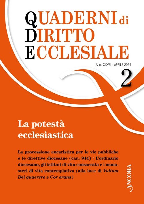 Quaderni di diritto ecclesiale 2/2024