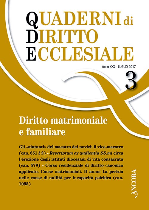 Quaderni di diritto ecclesiale 3/2017