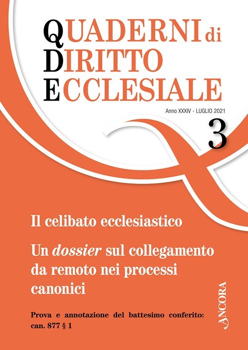 Quaderni di diritto ecclesiale 3/2021