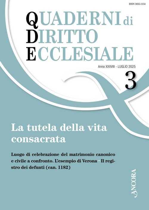 Quaderni di diritto ecclesiale 3/2025