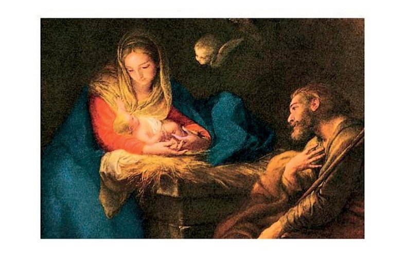 HC9081 Natività (particolare), Pompeo Batoni - 50 pezzi + 50 buste - Biglietto d'auguri cm. 23 x 17, con busta coordinata