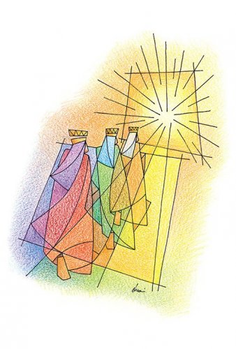 JA0092 Re Magi - 50 pezzi + 50 buste - Biglietto Natale con busta