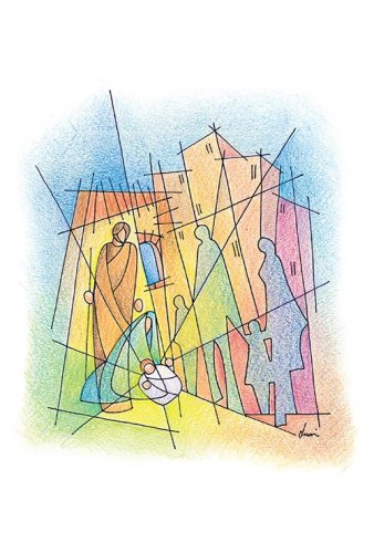 JA0097 Venite adoremus - 50 pezzi + 50 buste - Biglietto Natale con busta