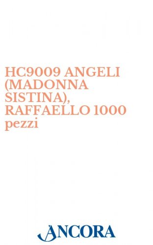 HC9009 ANGELI (MADONNA SISTINA), RAFFAELLO 1000 pezzi - Biglietto d'auguri a 2 ante, cm. 23 x 16,5 (aperto), con busta coordinata.