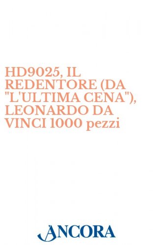 HD9025, IL REDENTORE (DA "L'ULTIMA CENA"), LEONARDO DA VINCI 1000 pezzi - Biglietto d'auguri a 2 ante, cm. 13 x 19 (aperto), con busta coordinata.