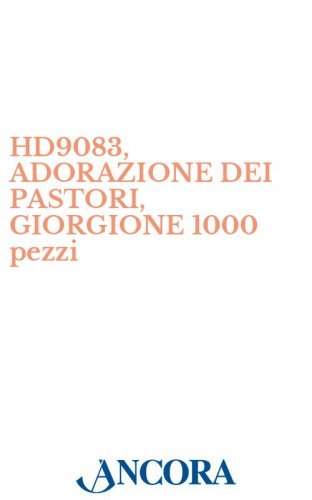 HD9083, ADORAZIONE DEI PASTORI, GIORGIONE 1000 pezzi - Biglietto d'auguri a 2 ante, cm. 13 x 19 (aperto), con busta coordinata.