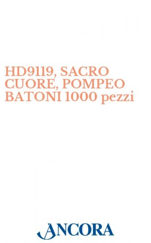 HD9119, SACRO CUORE, POMPEO BATONI 1000 pezzi - Biglietto d'auguri a 2 ante, cm. 13 x 19 (aperto), con busta coordinata.