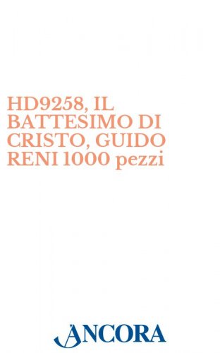 HD9258, IL BATTESIMO DI CRISTO, GUIDO RENI 1000 pezzi - Biglietto d'auguri a 2 ante, cm. 13 x 19 (aperto), con busta coordinata.