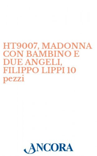 HT9007, MADONNA CON BAMBINO E DUE ANGELI, FILIPPO LIPPI 10 pezzi - Stampa-poster, cm. 38 x 50