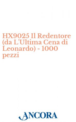 HX9025 Il Redentore (da L'Ultima Cena di Leonardo) - 1000 pezzi - Immaginetta cm. 7 x 11, retro bianco.