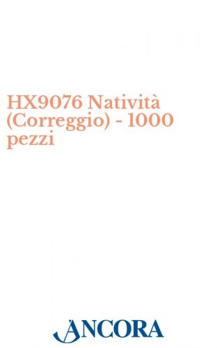 HX9076 Natività (Correggio) - 1000 pezzi - Immaginetta cm. 7 x 11, retro bianco.