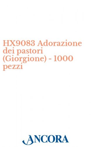HX9083 Adorazione dei pastori (Giorgione) - 1000 pezzi - Immaginetta cm. 7 x 11, retro bianco.