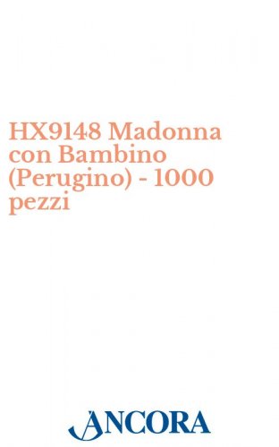 HX9148 Madonna con Bambino (Perugino) - 1000 pezzi - Immaginetta cm. 7 x 11, retro bianco.