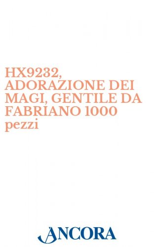 HX9232, ADORAZIONE DEI MAGI, GENTILE DA FABRIANO 1000 pezzi - Immaginetta cm. 7 x 11, retro bianco.