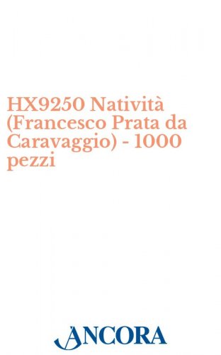 HX9250 Natività (Francesco Prata da Caravaggio) - 1000 pezzi - Immaginetta cm. 7 x 11, retro bianco.