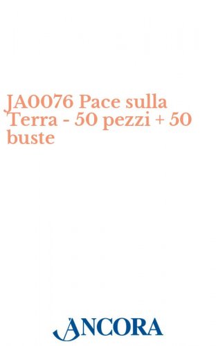 JA0076 Pace sulla Terra - 50 pezzi + 50 buste - Biglietto Natale con busta