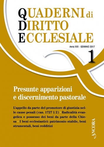 Quaderni di diritto ecclesiale 1/2017