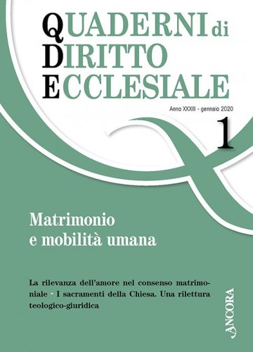 Quaderni di diritto ecclesiale 1/2020
