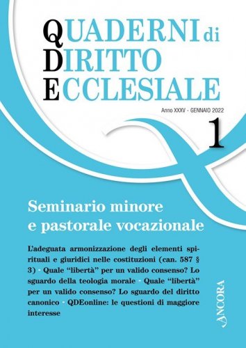 Quaderni di diritto ecclesiale 1/2022