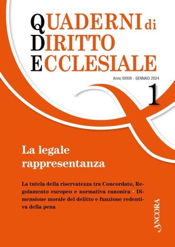 Quaderni di diritto ecclesiale 1/2024