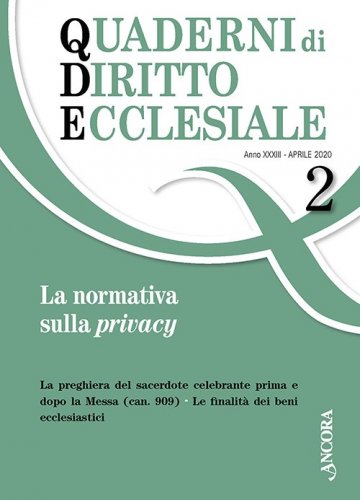 Quaderni di diritto ecclesiale 2/2020
