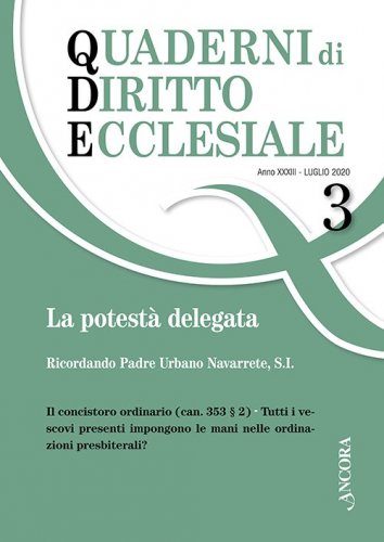 Quaderni di diritto ecclesiale 3/2020