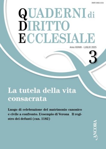 Quaderni di diritto ecclesiale 3/2025
