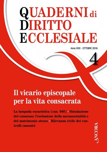 Quaderni di diritto ecclesiale 4/2016