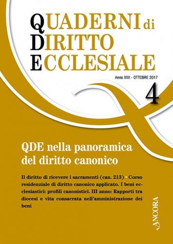 Quaderni di diritto ecclesiale 4/2017