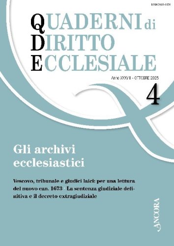 Quaderni di diritto ecclesiale 4/2025