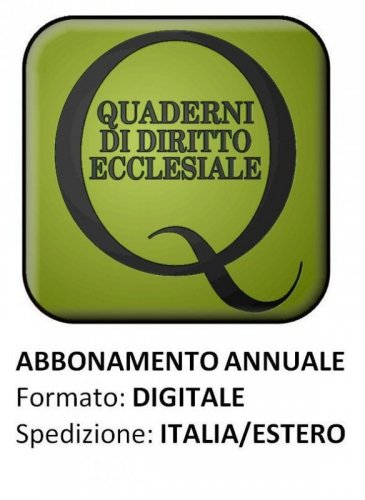 QUADERNI DI DIRITTO ECCLESIALE 2024 - Abbonamento digitale