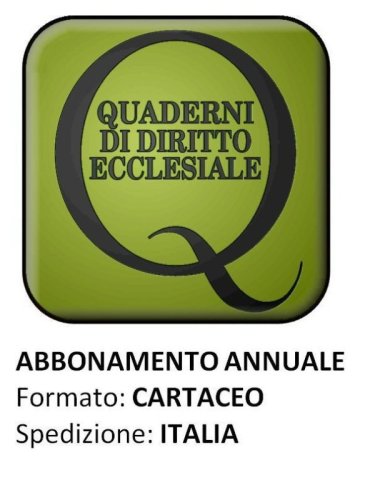 QUADERNI DI DIRITTO ECCLESIALE - Abbonamento ITALIA 2025